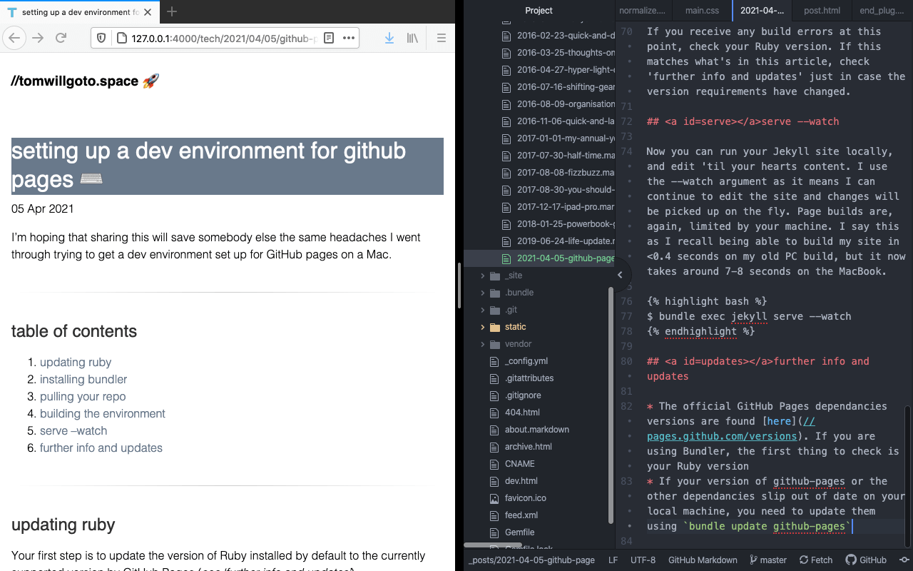 screenshot of mid 2010 macbook editing this post