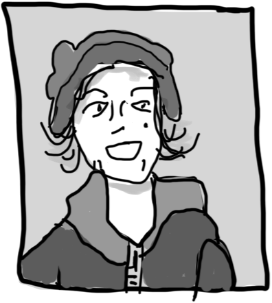 A sketch of me, drawn on/with my iPad/Pencil